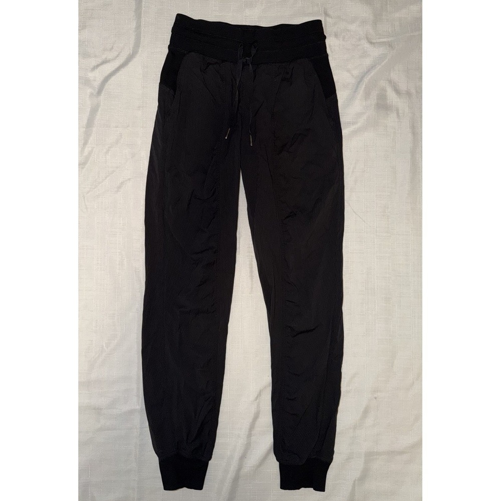 Lululemon Pants Women 2 Black Dance Studio Jogger Elastic Waist Pocket Athletic - Picture 8 of 9